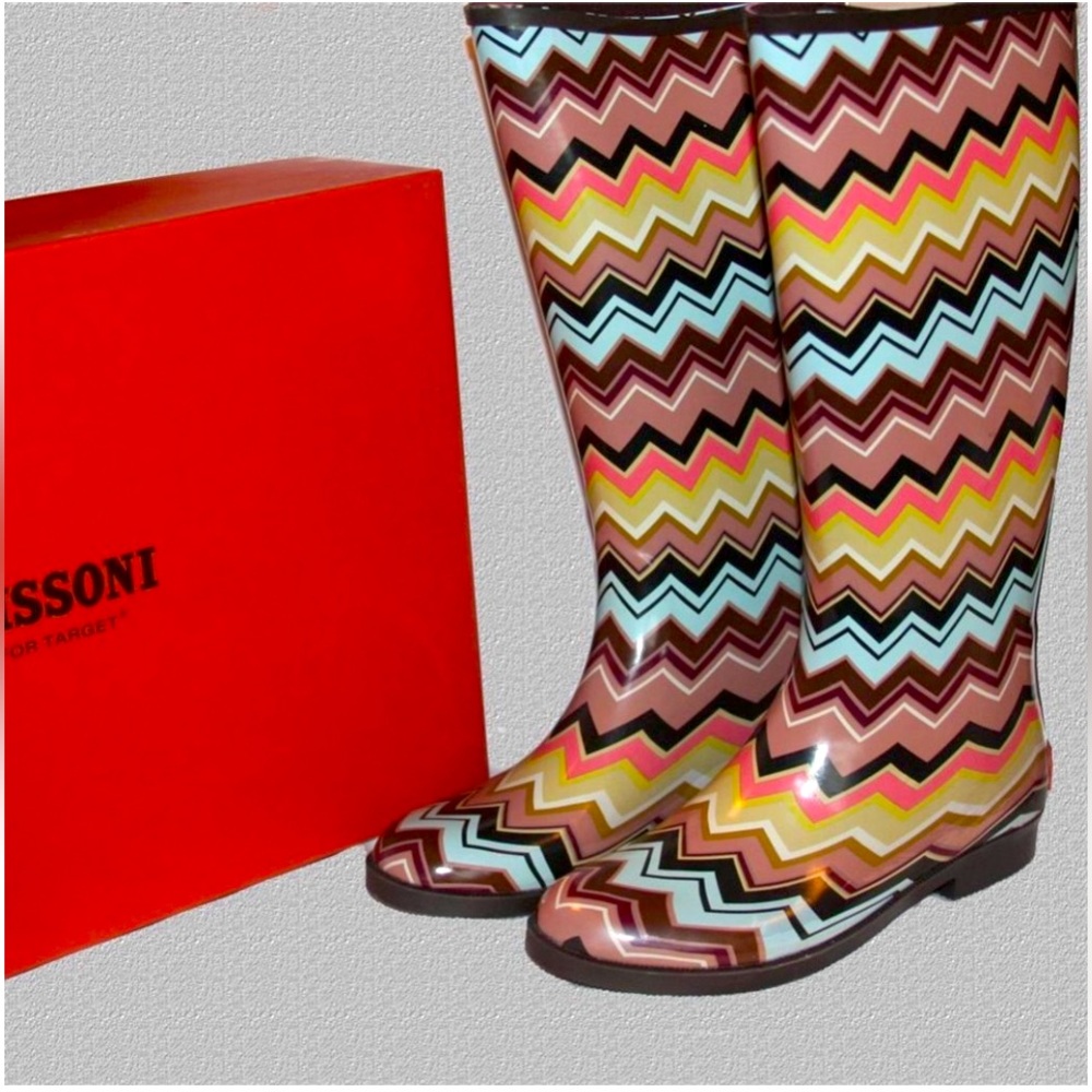 Missoni for Target Rain Boots size 8 Never Worn